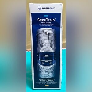 Bauerfeind GenuTrain Knee Support Size 6 Titan/Blue New